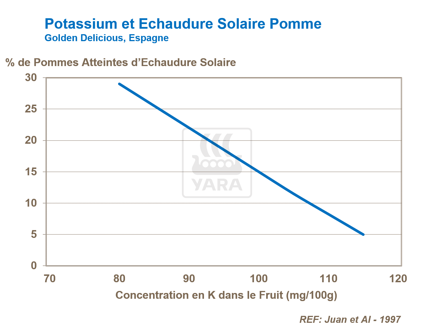 Potassium et échaudures solaires